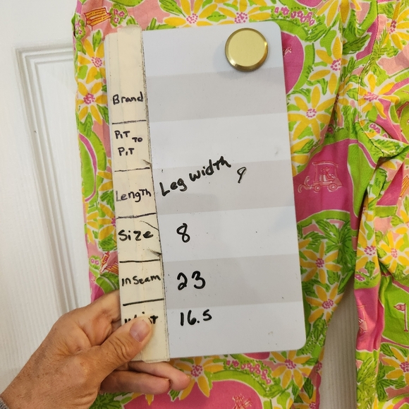 Vintage Lilly Pulitze Vibrant Pink and Green Golf Patterned Pants Size 6 Preppy - Picture 8 of 8